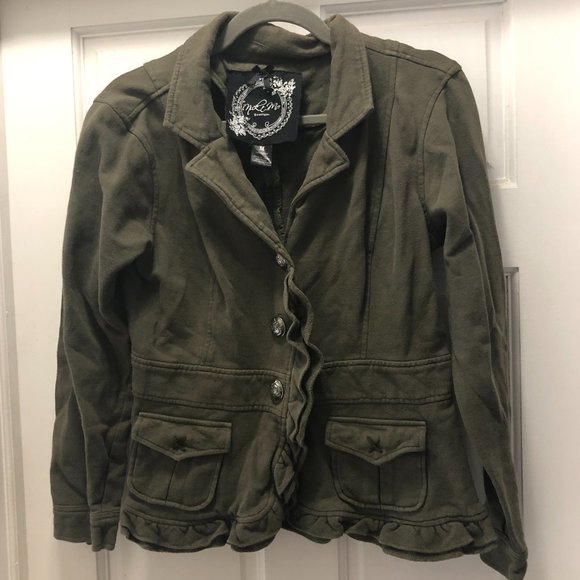 Utility Jacket with Ruffles - Picture 1 of 8
